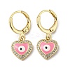 Real 18K Gold Plated Brass Dangle Leverback Earrings EJEW-L269-008G-04-1