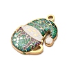 Christmas 304 Stainless Steel Enamel Pendants LS-STAS-B112-02G-08-2