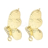 Brass Micro Pave Clear Cubic Zirconia Stud Earring Findings LS-KK-Z106-02G-07-1