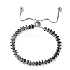 304 Stainless Steel Pave Horse Eye Jet Rhinestone Slider Bracelets for Women BJEW-G779-01P-4