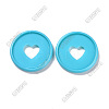 Heart Plastic Loose Leaf Ring Round Binder Discs DIY-WH0304-348B-01-1