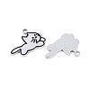 304 Stainless Steel & Enamel Pendants STAS-T073-23P-2