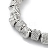 Non-Tarnish 202 Stainless Steel Grooved Column Beaded Stretch Bracelets for Men Women LS-BJEW-D034-02P-2