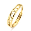 304 Stainless Steel Twist Wave Hollow Adjustable Ring for Women RJEW-C016-24G-1