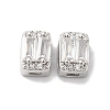 Brass Micro Pave Clear Cubic Zirconia Beads KK-G503-20P-1