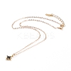 Brass Micro Pave Cubic Zirconia Star Pendant Necklaces NJEW-JN03283-02-3