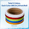 5 Rolls 5 Colors PVC Safety Reflective Tapes for Bicycles DIY-SP0004-39-2