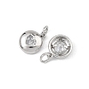 SHEGRACE Valentine's Day Brass Clear Cubic Zirconia Charms XGRQ3P533-594P-2