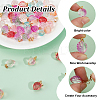 60Pcs 6 Colors Two Tone Transparent Spray Painted Glass Pendants GLAA-HY0001-47-3