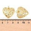 Brass Micro Pave Clear Cubic Zirconia Pendants KK-C166-01G-3