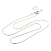 201 Stainless Steel Round Snake Chain Necklaces for Women NJEW-G140-06B-P-1-1