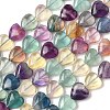 Natural Green Purple Yellow Fluorite Beads Strands G-NH0048-A01-01-5