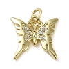Brass Micro Pave Clear Cubic Zirconia Pendants LS-KK-U005-01E-G-1