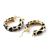 Ring Rack Plating Brass Enamel Hoop Earrings for Women KK-Z038-10G-2