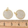 Brass Micro Pave Clear Cubic Zirconia Pendants KK-Q031-17G-3