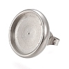 Non-Tarnish 304 Stainless Steel Stud Earring Settings X-STAS-K202-05E-P-2