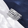 Brass Micro Pave Clear Cubic Zirconia Finger Rings RJEW-S398-01P-3