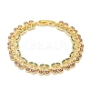 Brass Micro Pave Cubic Zirconia Link Bracelets for Women BJEW-Z126-05G-02-4