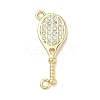 Brass Micro Pave Clear Cubic Zirconia Pendants KK-I476-08G-1