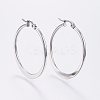 Tarnish Resistant 304 Stainless Steel Hoop Earrings LS-EJEW-F105-20P-1