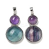 Natural & Synthetic Mixed Gemstone Pendants G-G147-06P-2