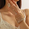 Brass Rhinestone Multi-strand Bracelets FS-WG4104F-02-1