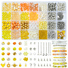 DIY Alloy Enamel & Glass & ABS Plastic Imitation Pearl Bracelets Jewelry Making Kits DIY-FS0007-52-1