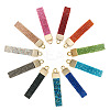 11Pcs 11 Colors Alloy Rhinestone Keychain Findings FIND-BT0001-38B-1