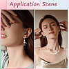 8 Pairs 2 Colors Brass Micro Pave Clear Cubic Zirconia Pendants KK-SC0006-24-4