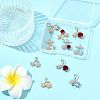 10Pcs 10 Styles Brass Micro Pave Cubic Zirconia Pendants KK-FS0001-80-8