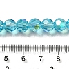 Electroplate Transparent Glass Beads Strands EGLA-A035-T8mm-L08-4