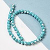 Synthetic Turquoise Enamel Beads Strands G-P507-17A-2