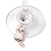 7pcs Cat Alloy Pendants Wine Glass Charms Sets AJEW-JO00252-4