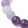 8mm Round Natural Amethyst & Quartz Crystal & Aquamarine & Rose Quartz Beaded Stretch Bracelets BJEW-TA00514-04-4