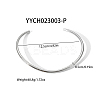 Simple 304 Stainless Steel Round Cuff Choker Necklaces Fashion Jewelry for Women RC6869-6-2