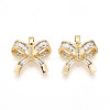 Brass Micro Pave Cubic Zirconia Pendants KK-N257-46G-1