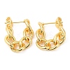 Rack Plating Brass Chain Ear Studs for Women EJEW-Q770-15G-1