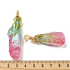 Electroplated Raw Rough Natural Quartz Crystal Big Pendants G-A229-02G-02-3