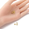 Brass Rhinestone Spacer Beads RB-YW0001-04B-01G-5