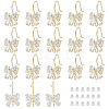 18Pcs Brass Micro Pave Clear Cubic Zirconia Earring Hooks EJEW-CA0001-03-1