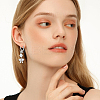 12Pcs 2 Colors Brass with Clear Cubic Zirconia Charms ZIRC-BBC0002-64-5