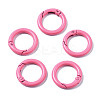 Spray Painted Eco-Friendly Alloy Spring Gate Rings PALLOY-T080-01J-NR-1