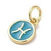 Real 18K Gold Plated Brass Enamel Charms KK-L216-001G-A05-2