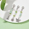 Butterfly/Mushroom/Flower Alloy Pendant Decorations HJEW-JM01439-A-1