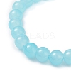 6Pcs Round Spray Painted Imitation Jade Glass Beads Stretch Bracelets for Women BJEW-JB12881-6
