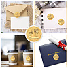 Plastic Self Adhesive Gold Foil Embossed Stickers DIY-WH0575-057-4
