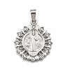 304 Stainless Steel Pendants STAS-B086-09C-P-1