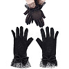 Bowknot Polyester Lace Gloves DIY-WH0888-539A-1