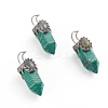 Synthetic Malachite Pointed Big Pendants G-I275-01B-1
