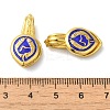Rack Plating Brass Enamel Buddhist Pendants KK-P276-25G-01-3